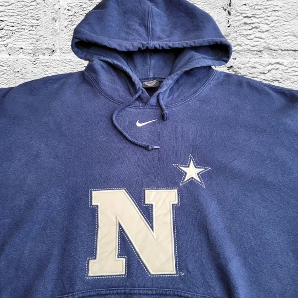 Vintage Nike US Navy Centre Swoosh Hoodie XL - Picture 5 of 6